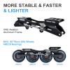 4 Wheels Inline Skates & 3 Wheels Roller Skates Blades (Black & Blue) view 3