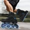4 Wheels Inline Skates & 3 Wheels Roller Skates Blades (Black & Blue) view 4