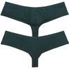 OROCOJUCO Men's Underwear Brazilian Bikini Boxer Trunk Briefs Sexy Fashion with Pouch Mini Sport Underpants 2-Pack Dark Green M view 1