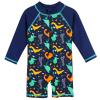 HUAANIUE Baby/Toddler Boy One-Piece Swimsuit UPF 50+ Long Sleeve Swimwear view 1