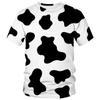 Lurhonp Men Women 3D Cow Print Funny Short Sleeve Tshirts Fashion Crewneck T-Shirts,Color2,L view 1