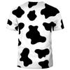 Lurhonp Men Women 3D Cow Print Funny Short Sleeve Tshirts Fashion Crewneck T-Shirts,Color2,L view 2