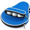 Eeneme Table Tennis Bat Bag, Paddle Bat Pouch with Ball Storage Pocket, Table Tennis Racket Cover Waterproof Inner Liner view 1