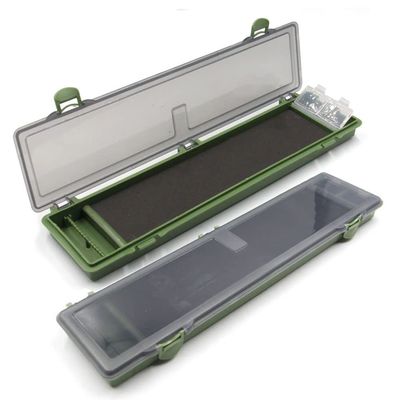 2PCS Carp Fishing Rig Box,Carp Fishing Hook Storage Box Stiff Hair Rig Board with 15pcs Pins,Carp Fishing Rig Container Wallet Rig Storage Box Fishing Tackle Box