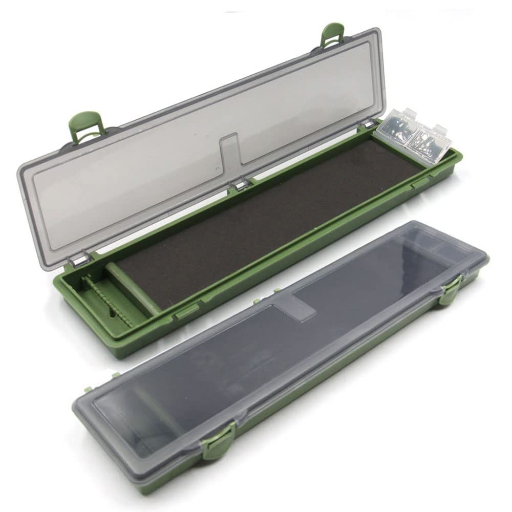 2PCS Carp Fishing Rig Box,Carp Fishing Hook Storage Box Stiff Hair Rig Board with 15pcs Pins,Carp Fishing Rig Container Wallet Rig Storage Box Fishing Tackle Box
