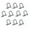 316 Stainless Steel D Shackle, Mini Shackles Bracelet,for Paracord Jewelry, Marine Grade Sailing Rigging Shackles,10 Pieces (5/32") view 1