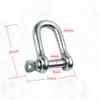 316 Stainless Steel D Shackle, Mini Shackles Bracelet,for Paracord Jewelry, Marine Grade Sailing Rigging Shackles,10 Pieces (5/32") view 2