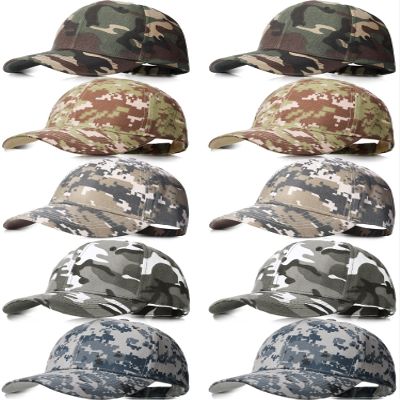 10 Pieces Military Camouflage Baseball Cap - Adjustable Camo Hat for Fishing, Sports, Hunting - Outdoor Headwear for Men and Women