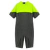 Freebily Kids Boys One Piece Rash Guard Wetsuit Short Sleeves Zippered Surfing Jumpsuit Fluorescent_Green 4 view 3