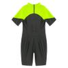 Freebily Kids Boys One Piece Rash Guard Wetsuit Short Sleeves Zippered Surfing Jumpsuit Fluorescent_Green 4 view 4