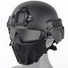 Tactical PJ Airsoft Helmet and Full Face Protection Mask Set,with Detachable Anti-Fog Goggles Fast Helmet for Paintball CS view 1