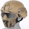 Tactical PJ Airsoft Helmet and Full Face Protection Mask Set,with Detachable Anti-Fog Goggles Fast Helmet for Paintball CS view 1