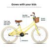 JOYSTAR 20 inch Kids Bike for 7-10 Years Girls, 20inch Girls Bike with Training Wheels, Basket & Kickstand, Kids' Bicycle Yellow view 2