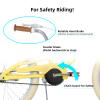 JOYSTAR 20 inch Kids Bike for 7-10 Years Girls, 20inch Girls Bike with Training Wheels, Basket & Kickstand, Kids' Bicycle Yellow view 3