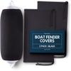 Byllstore Boat Fender Covers | Several Size Options Available | Black & Navy Blue | 1, 2 & 4-Pack | Polyester (2-Pack, Black, 8 x 22) view 1