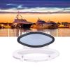 White Oval Portlight Tempered Glass Opening Window Replacement Window Port Hole for Marine Boat Yacht RV 16 x 85/8in view 2
