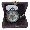 Nautical Antique Brass Compass Dollond London 1920 Compass with Leather Case Pocket Compass view 1
