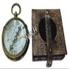 Antique Brass Working Compass with Leather Box Vintage Marine Maritime Compass view 3