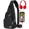 Codoule Sling Shoulder Bag Crossbody Backpack for Men,Waterproof Hiking Daypack Multipurpose Cross Body Chest Bag with USB Charger Hole view 1