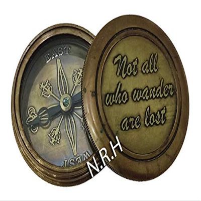 Nautical Sundial Compass Antique Brass George Australia Sundial Watch Camping Hiking Compass