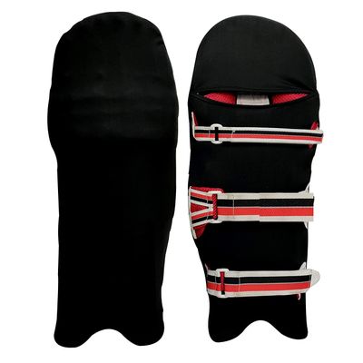 REINDEER Cricket Batting Leg Guard Covers Black Leg Pad Shield Outer Skin Batting Pad Clads
