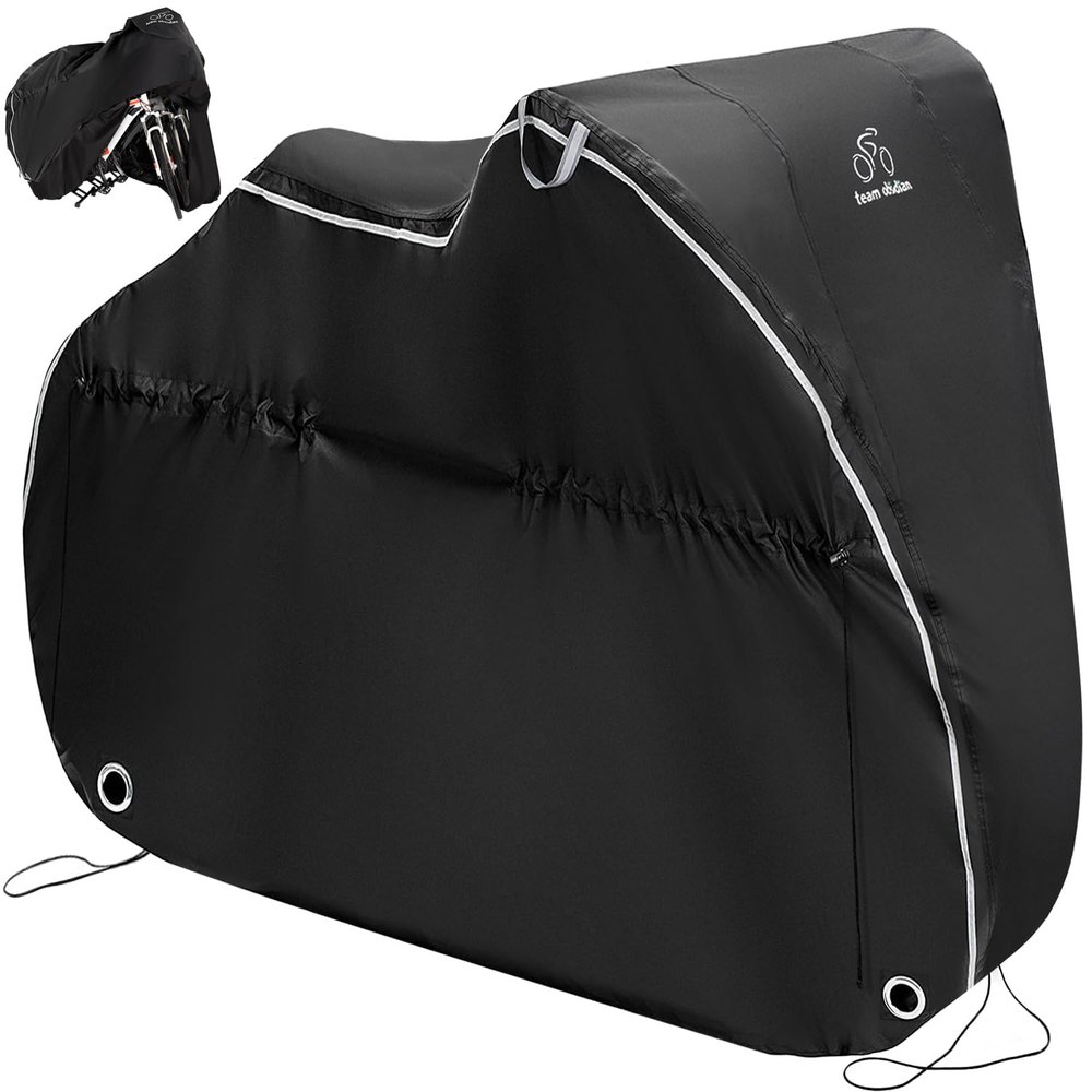TeamObsidian Bike Cover - Outdoor Bike Storage, Bicycle Transportation or Travel Covers - Waterproof eBike Protection - For 1 to 3 Bikes - Heavy Duty Ripstop 600D Oxford Material
