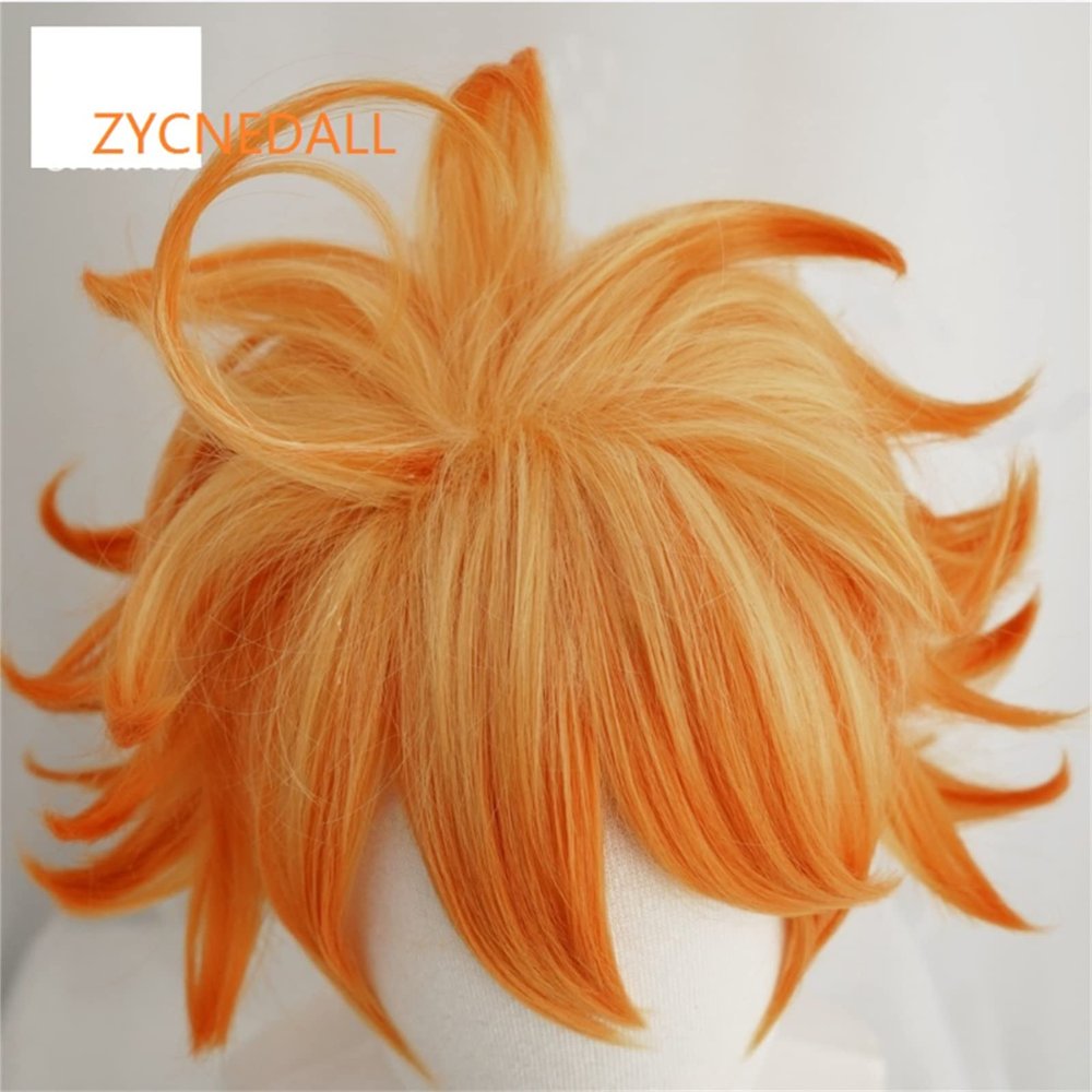 Wig Women Orange Synthetic Hair Halloween Party Heat Resistant