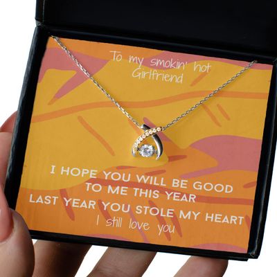 Dating Anniversary, Valentine Gifts, Precious Pendant Gifts with Funny Message Card, for Girlfriend .You Stole My Heart