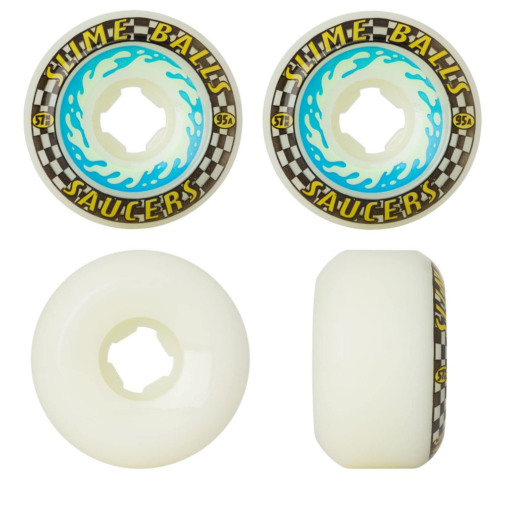 57mm Saucers 95a Slime Balls Skateboard Wheels