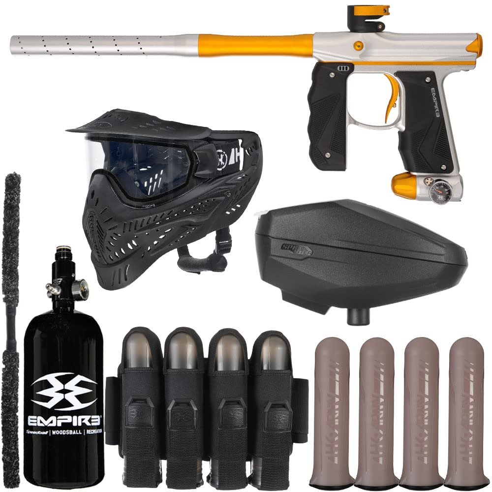 Action Village Empire Mini GS TP Rivalry Paintball Gun Package Kit (Dust Silver/Dust Gold)