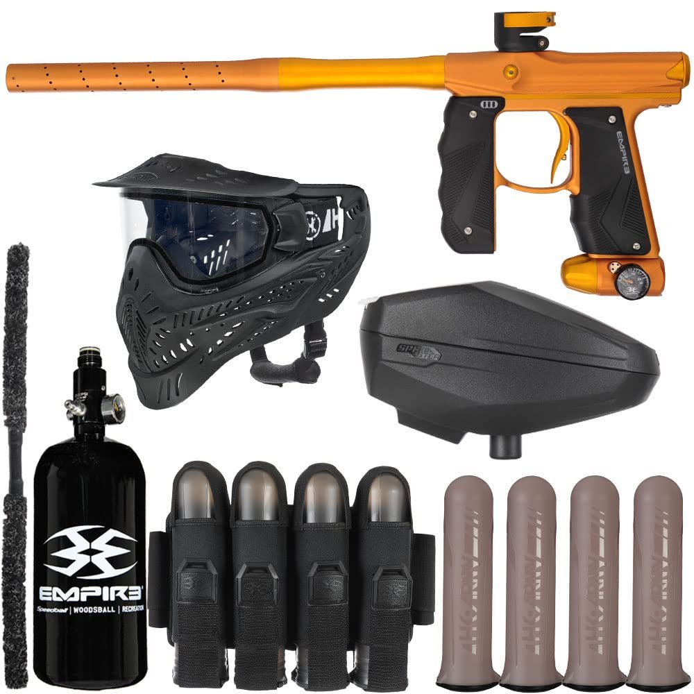 Action Village Empire Mini GS TP Rivalry Paintball Gun Package Kit (Dust Orange/Dust Gold)