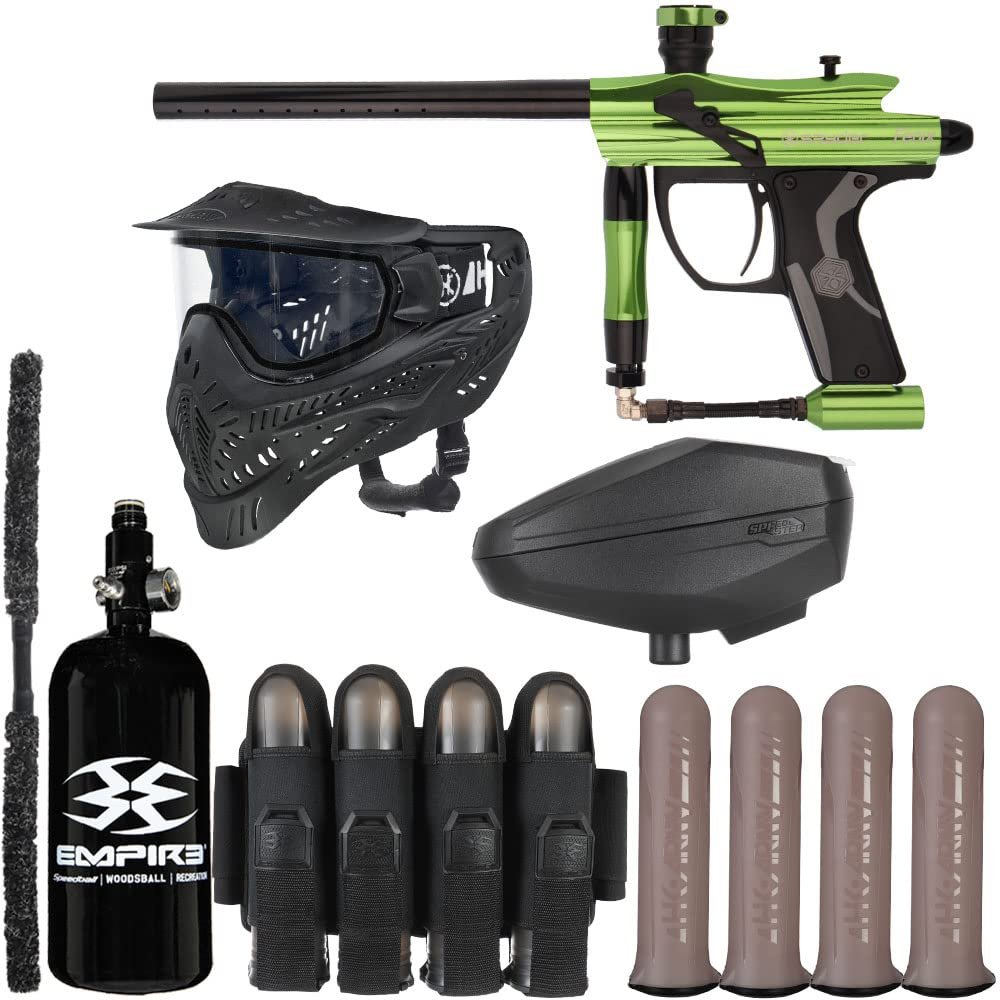 Action Village Kingman Spyder Fenix Rivalry Paintball Gun Package Kit (Gloss Lime)