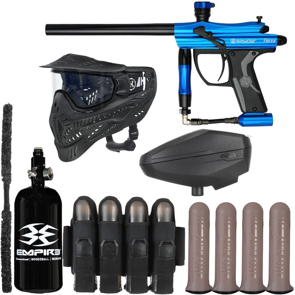 Action Village Kingman Spyder Fenix Rivalry Paintball Gun Package Kit (Gloss Blue)