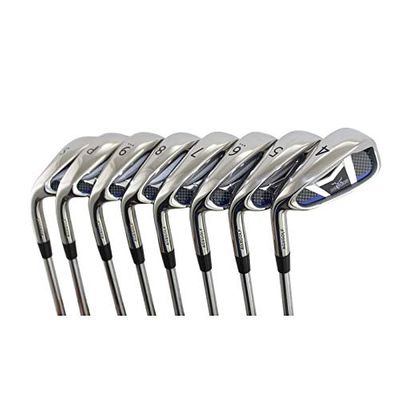 AGXGOLF Men's Left Hand Regular Flex, Tall Length (+1.0 inch) Same Length Tour Irons Set w/Graphite Shafts; One Swing 4-9 Irons + Pitching Wedge + Bonus Sand Wedge, USA Built