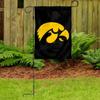 College Flags & Banners Co. Iowa Hawkeyes Black Garden Flag and Stand Holder Flagpole Set view 2