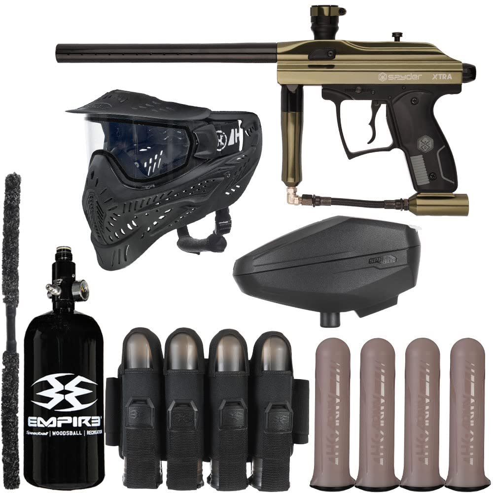 Action Village Kingman Spyder Xtra Rivalry Paintball Gun Package Kit (Gloss Olive)