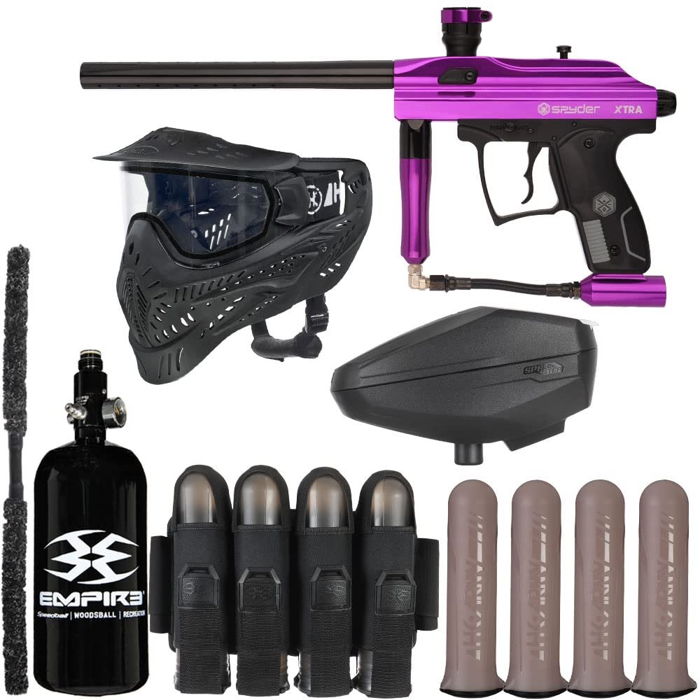 Action Village Kingman Spyder Xtra Rivalry Paintball Gun Package Kit (Gloss Purple)