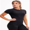 DEVOPS Women's Compression Workout Athletic Shirts (X-Large, Black/Blue/White) view 2