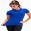 DEVOPS Women's Compression Workout Athletic Shirts (X-Large, Black/Blue/White) view 4
