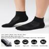 CS CELERSPORT 6 Pack Men's Ankle Socks with Cushion, Sport Athletic Running Socks, 3 Black + 3 White, X-Large view 4