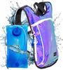 Vibe Hydration Backpack Pack from Recycled Polyester - 2L Bladder for Women Men Rave (Purple Holographic Iridescent) view 1