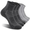 CS CELERSPORT 6 Pack Men's Ankle Socks with Cushion, Sport Athletic Running Socks, 3 Dark Gray + 3 Gray, Medium view 1