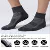 CS CELERSPORT 6 Pack Men's Ankle Socks with Cushion, Sport Athletic Running Socks, 3 Dark Gray + 3 Gray, Medium view 4
