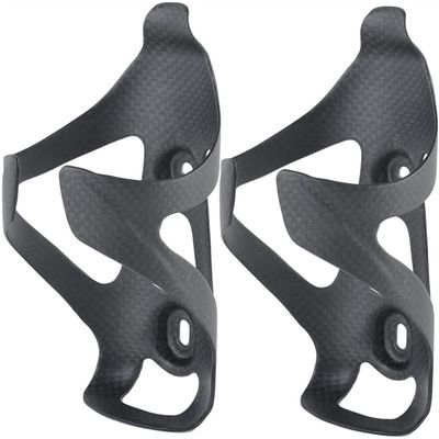 Dongng Bike Water Bottle Holder 2PCS Full Carbon Fiber Bicycle Water Bottle Cage Ultra Light Water Bottle Holder for Road Bike Cycling Equipment Outdoor Essentials