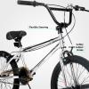 JOYSTAR Gemsbok 20" Kids BMX Bike for Boys Girls Ages 7-12, Freestyle Children's Bicycle with Dual Hand Brakes and 20 Inch Wheels Silver view 3