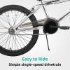 JOYSTAR Gemsbok 20" Kids BMX Bike for Boys Girls Ages 7-12, Freestyle Children's Bicycle with Dual Hand Brakes and 20 Inch Wheels Silver view 4