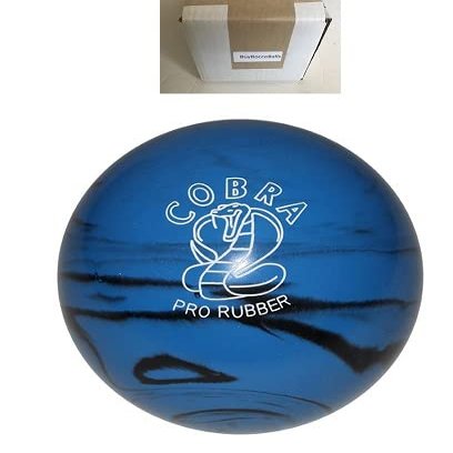 BuyBocceBalls - EPCO Duckpin Bowling Balls - (4 3/4 inch- 3lbs. 10oz.) - Single - Cobra Pro Rubber - Blue & Black - Made in USA