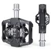 Mountain Bike Pedals - Dual Function Flat and Clipless Pedal - 3 Sealed Bearing Platform Pedals Clipless Compatible, Bicycle Pedals for BMX Spin Exercise Peloton Trekking Bike (Double-Sided Clipless) view 1