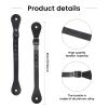 Saintrygo 2 Pcs Leather Spur Straps for Men Women Cowboy Thigh High Boot Single Ply Spurs with Adjustable Straps, 6 Holes, for Halloween Western Cowboy Costume Accessories Horse Riding(Black) view 2