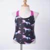 Moggemol Kids Girls One Piece Swimsuit Cute Cartoon Print Sleeveless Criss Cross Back Swimwear Bathing Suit Dark Black 12 Years view 4